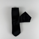 Black tie with pocket square